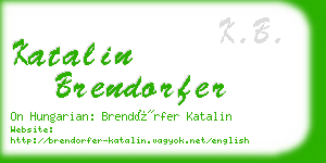 katalin brendorfer business card